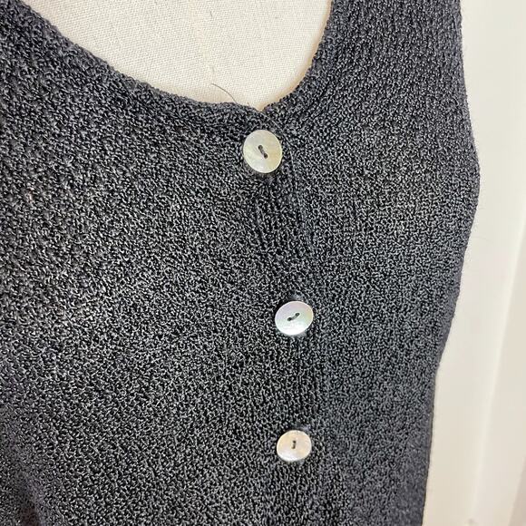 Vintage 90s Coldwater Creek Dark Cottagecore Boho Witchy Coastal Cardigan L - Picture 3 of 6